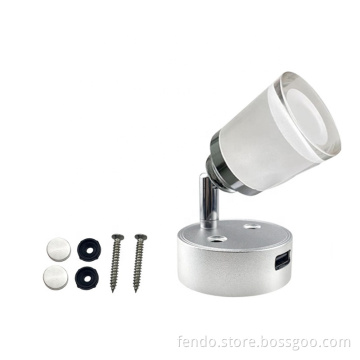12-24V USB Phone Charging Bedside Light with Touch Dimming for RV Reading